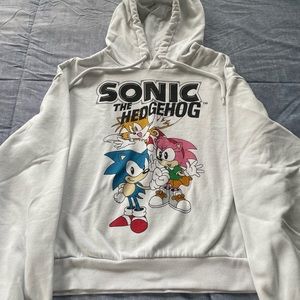Women’s White Sonic Hoodie Small
